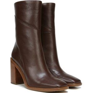 NEW - Franco Sarto - Stevie Mid Calf Boot - DARK BROWN LEATHER
